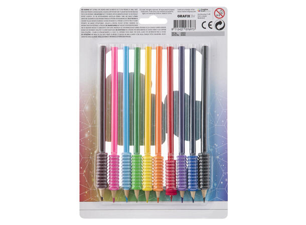 SOFT GRIP COLOURING PENCILS - 10 STK. MOXY 