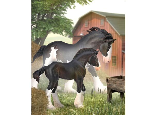 CLYDESDALE HINGST - BLACK SABINO - XL COLLECTA 