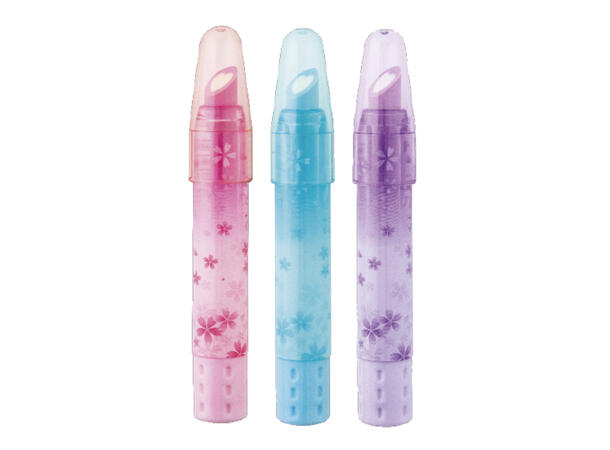 3 LIPSTICK ERASERS ON BLISTER 