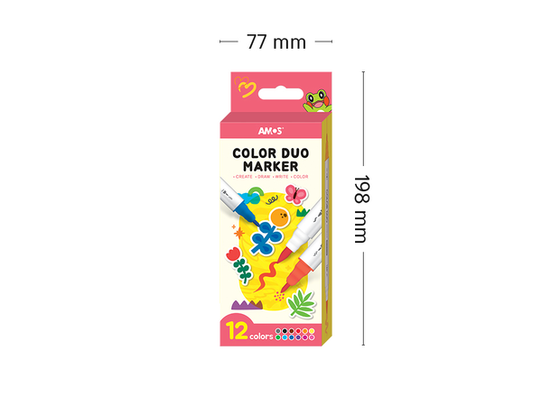 TUSJ - COLOR DUO MARKER 12 STK AMOS 