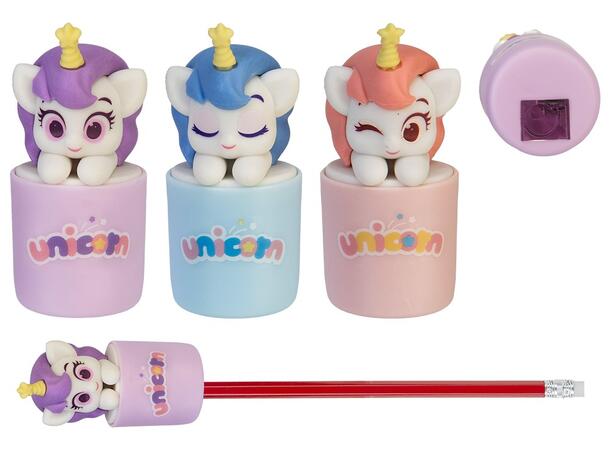 UNICORN VISKELÆR M/BLYANTSPISSER 3 ASS. MOCHI POP 