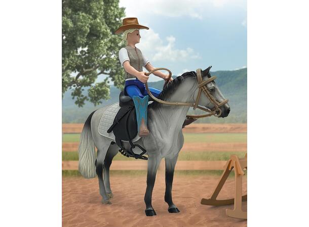 COWBOY-JENTE M/HEST OG UTSTYR COLLECTA 